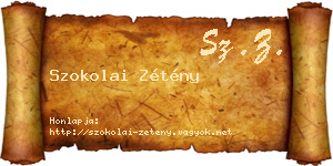 Szokolai Zétény névjegykártya